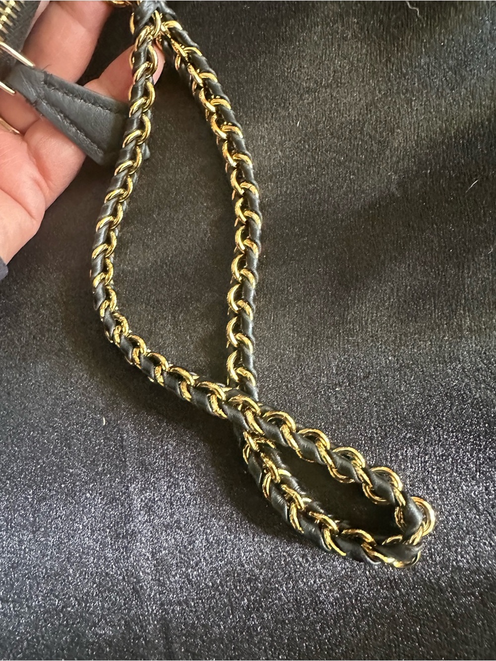 Louis Vuitton Monogram Brown & Tan Chain Wristlet Clutch - Picture 6 of 16